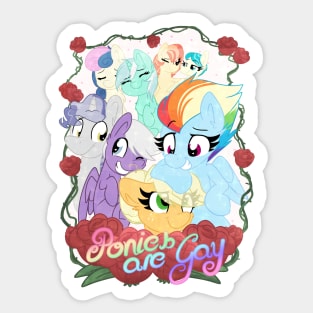 Ponies are Gay! Sticker